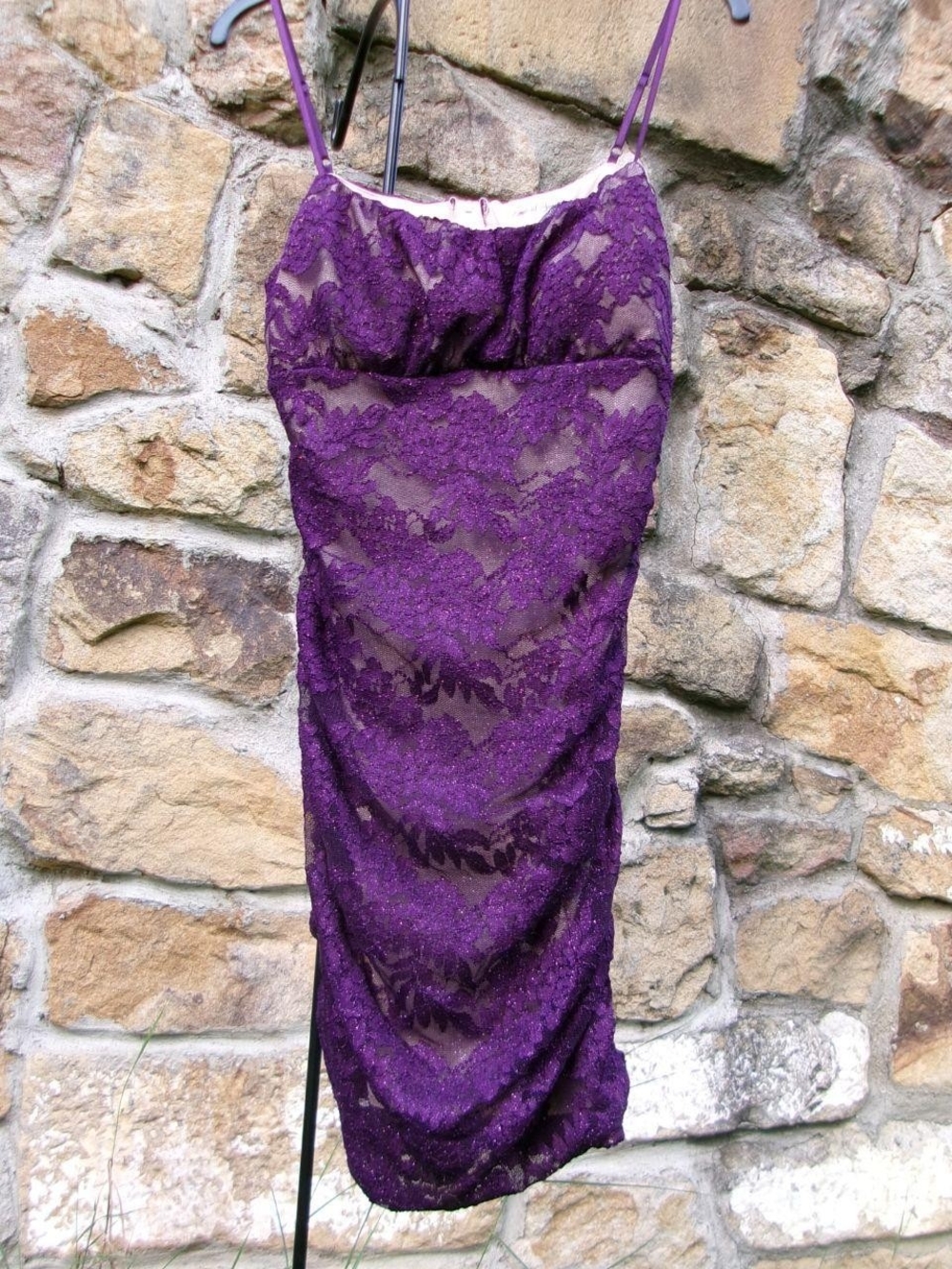 Emerald Sundae Purple Lace Cocktail Dress